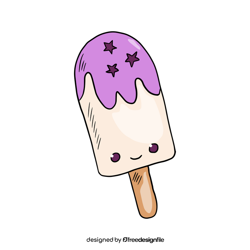 Kawaii ice cream clipart