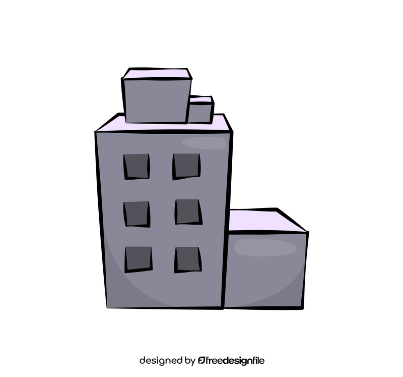 Building cartoon clipart