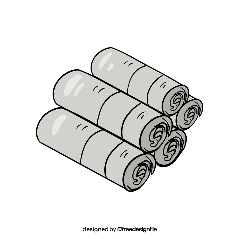 Bath rolled towels clipart