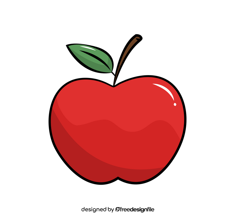Red apple cartoon clipart