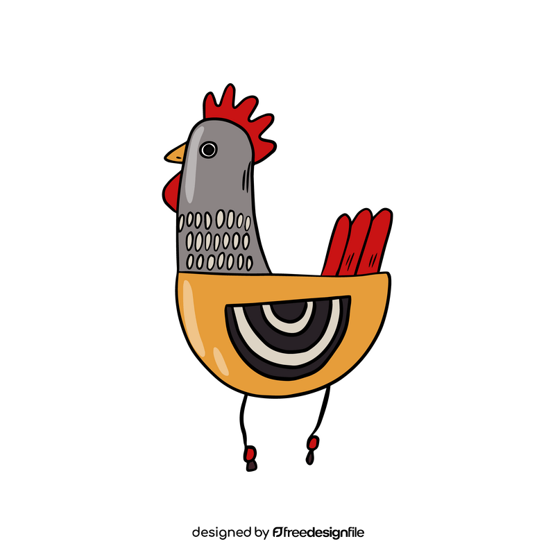 Nursery chicken shaped pillow clipart