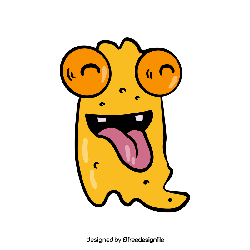 Yellow cute Jelly Monsters clipart