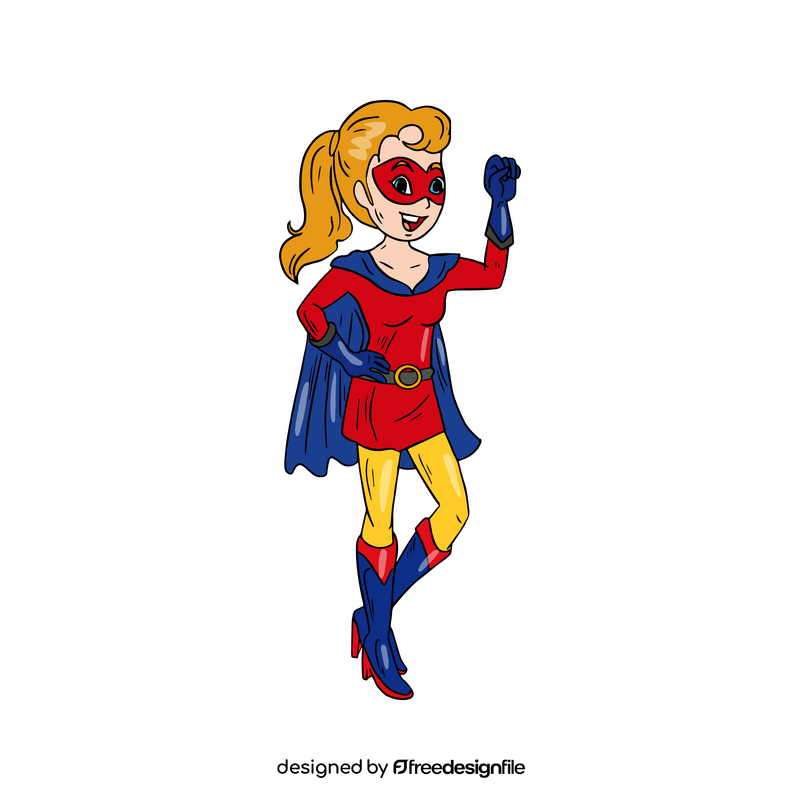 Female superhero clipart