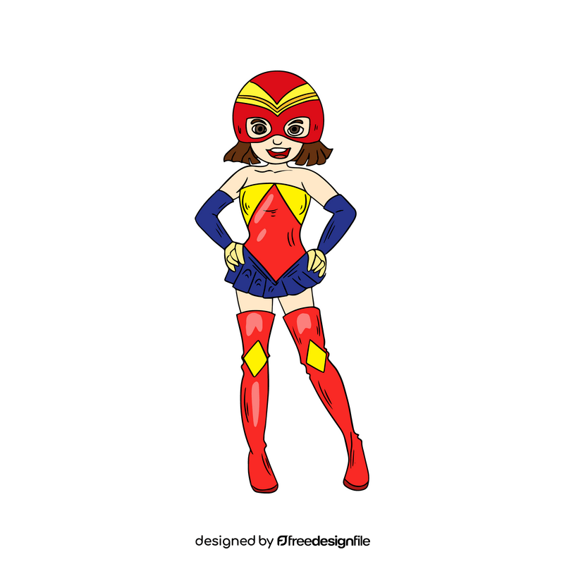 Woman superhero character clipart