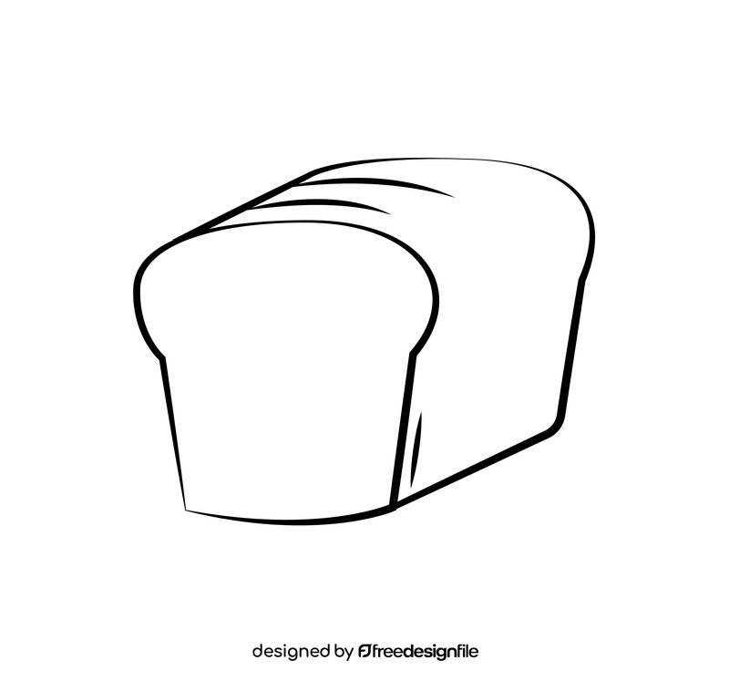 Bread cartoon drawing black and white clipart