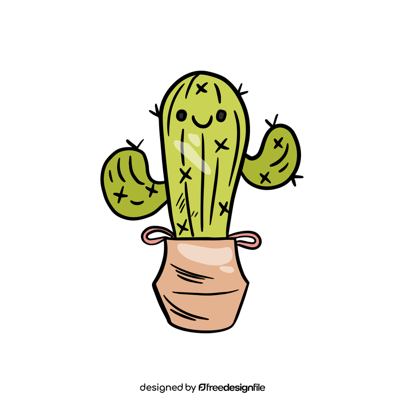 Kawaii cactus clipart