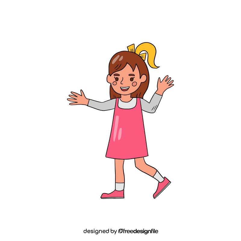 Cute cartoon girl clipart