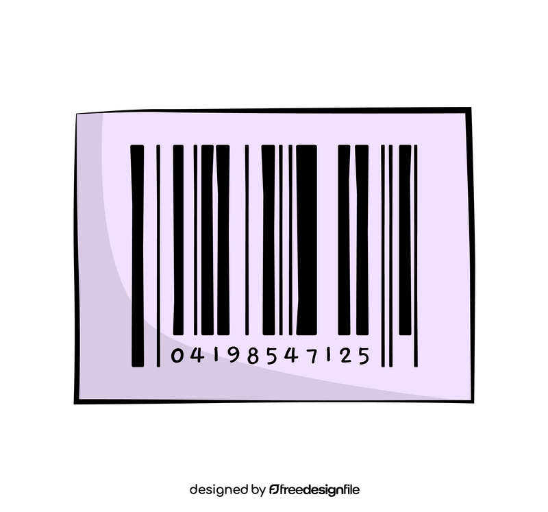 Barcode cartoon clipart