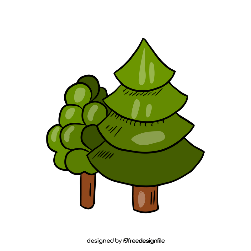 Trees cartoon clipart