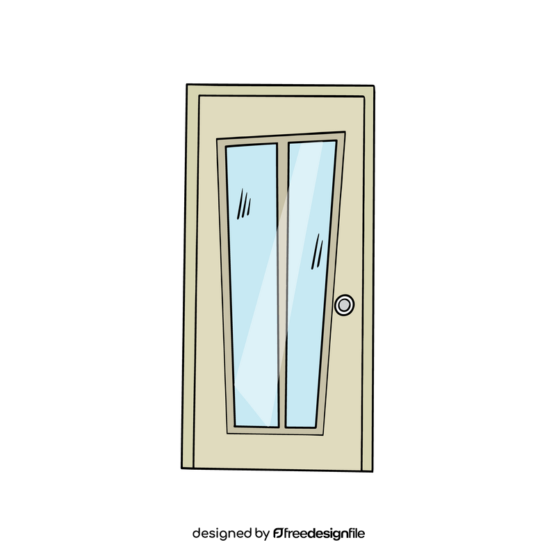 Decorative glass door clipart