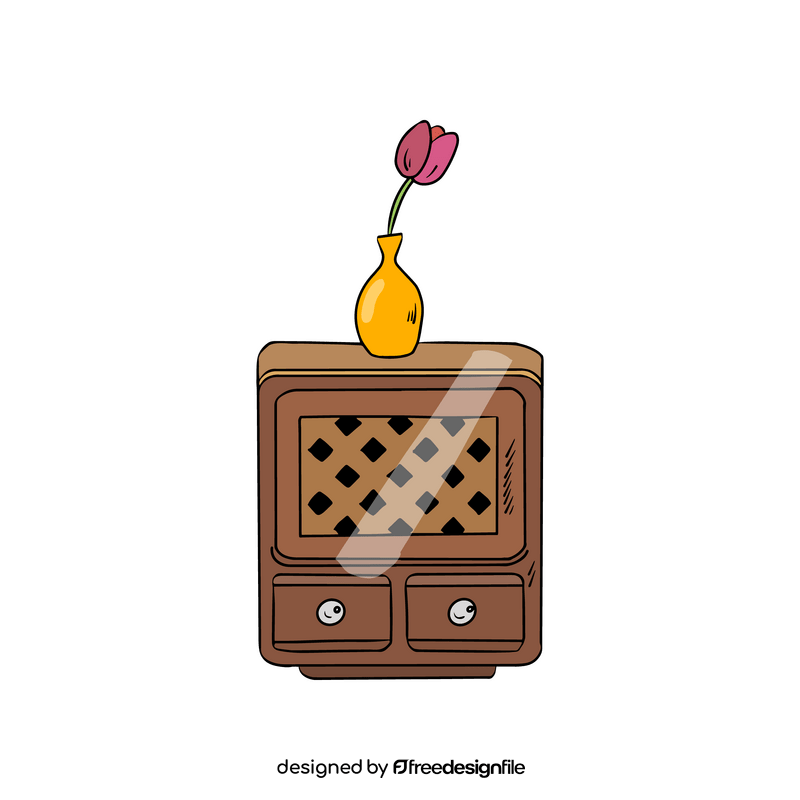 Chest of drawers cartoon drawing clipart