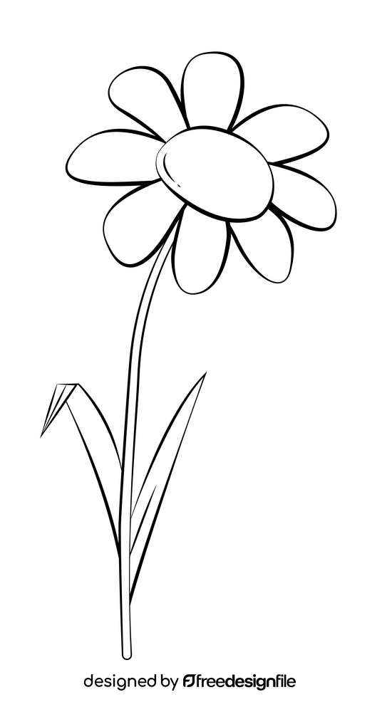 Daisy black and white clipart