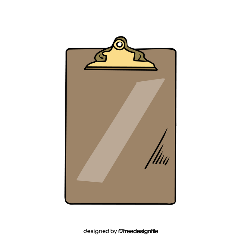 Wooden clipboard notebook clipart