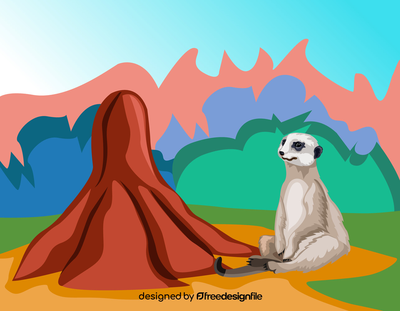Free meerkat vector image