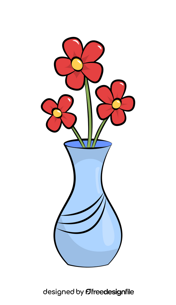 Flower in vase clipart