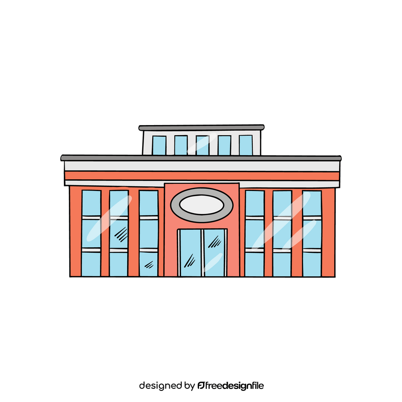 Shop building cartoon clipart