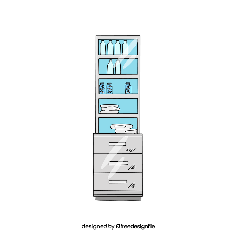 Hospital medicine rack clipart