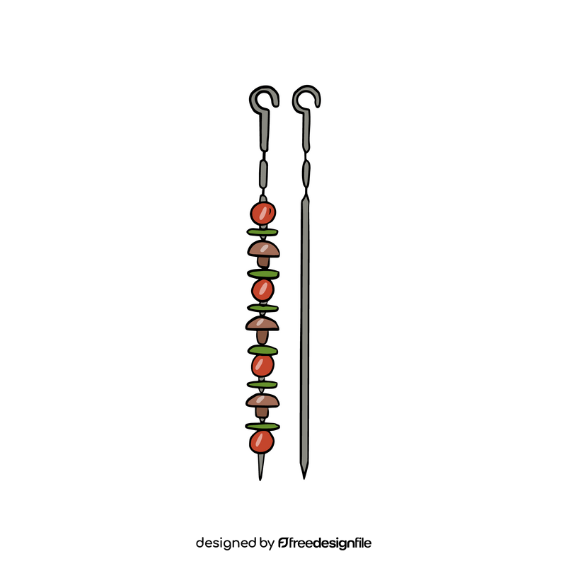 Vegetable skewer clipart