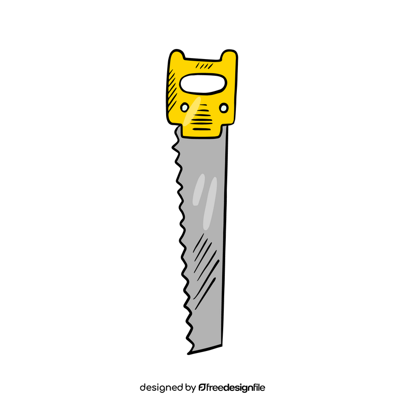 Hand saw illustration clipart