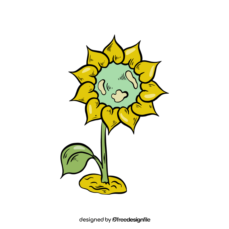 Sunflower cartoon clipart