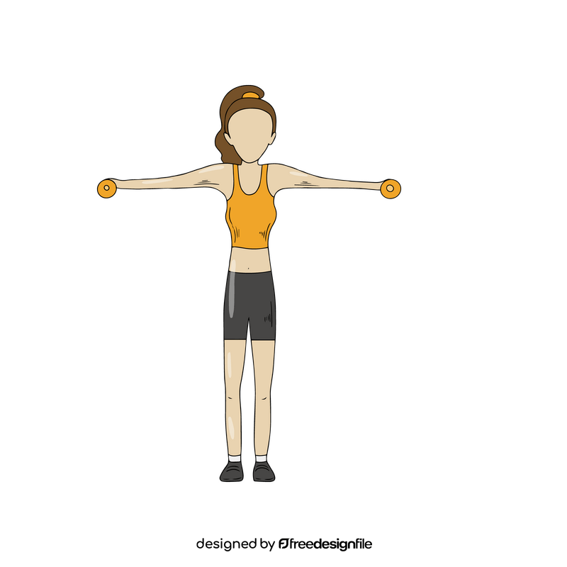 Free girl training clipart