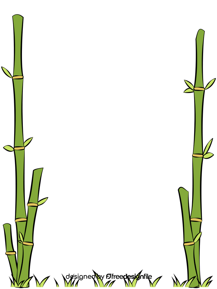 Bamboo border clipart