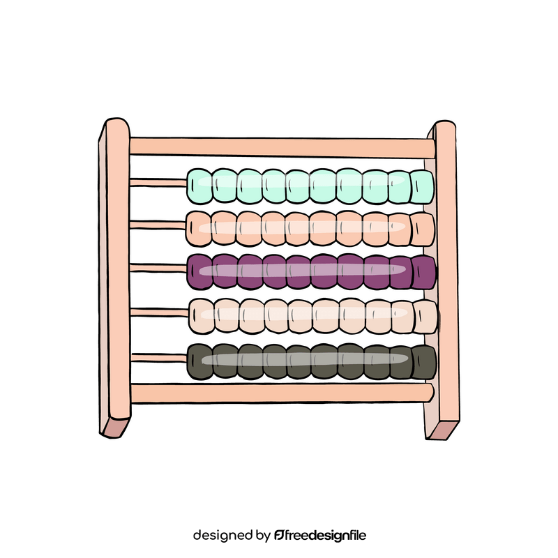 Wooden abacus toy clipart