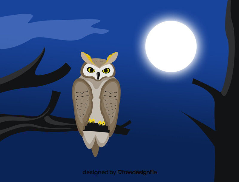 Owl in Night vector