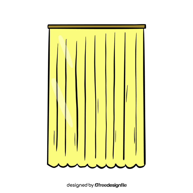 Yellow curtain clipart