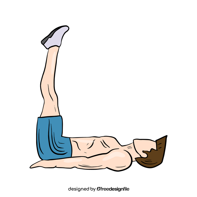 Free man training illustration clipart