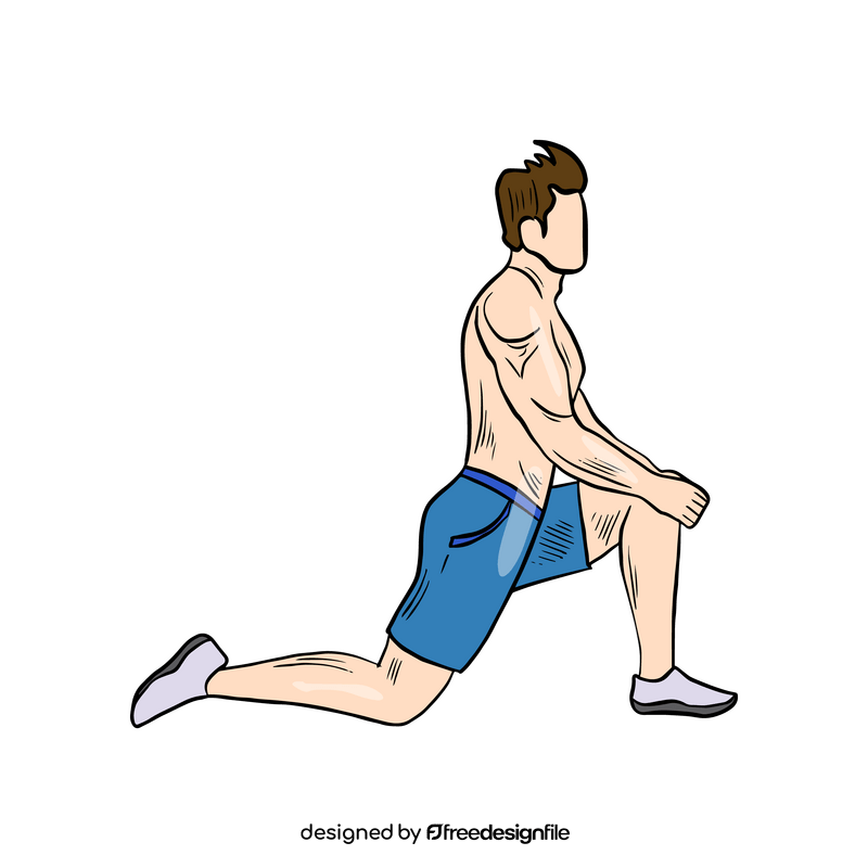 Man exercising clipart