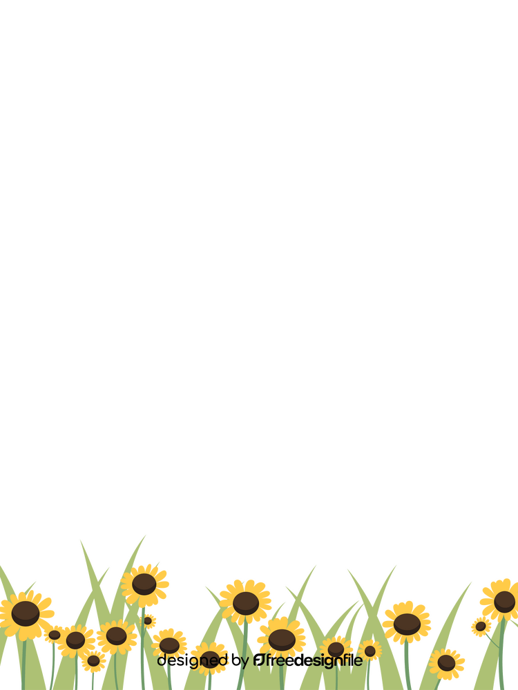 Sunflower border clipart