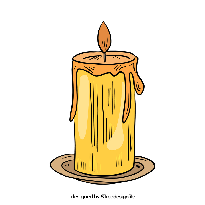 Candle cartoon clipart