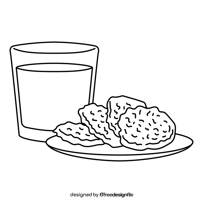 Anzac Biscuit black and white clipart