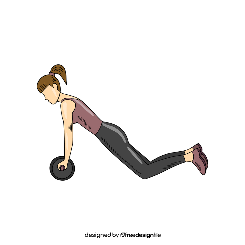 Girl training clipart