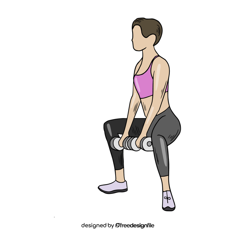 Free woman doing exercise illustration clipart