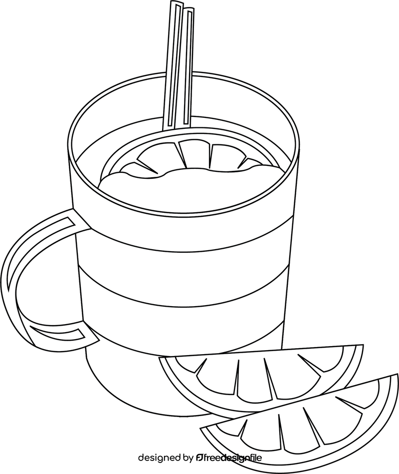 English drinking Wassail black and white clipart