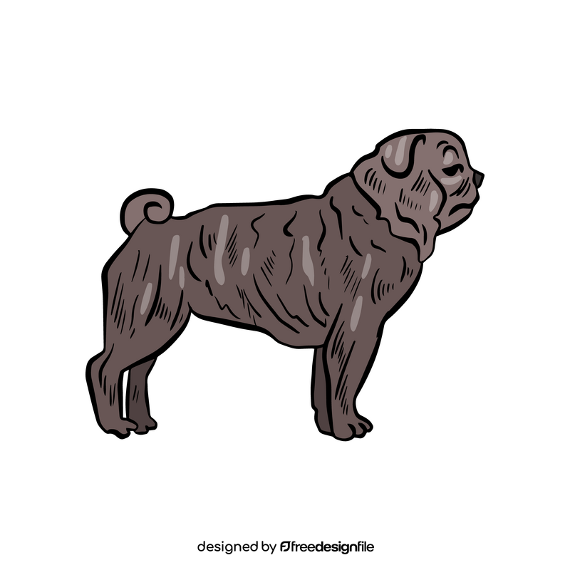 Black dog pet clipart