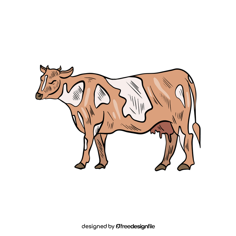 Cow animal drawing clipart