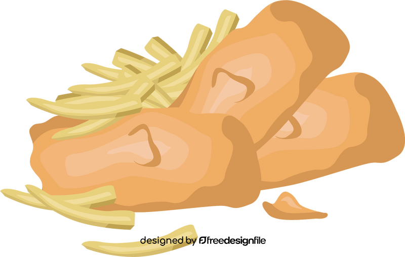 Fish and Chips British food clipart