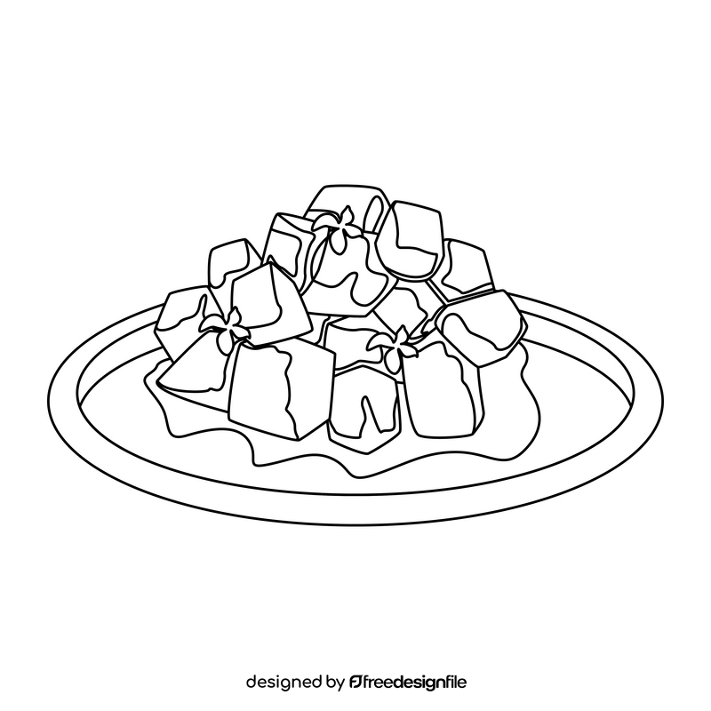 Rendang black and white clipart