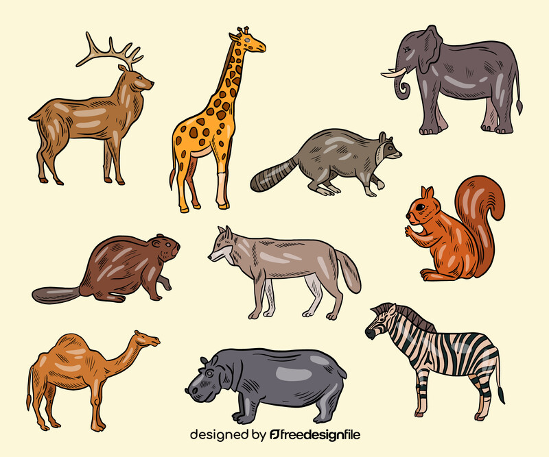 Cartoon animals vector