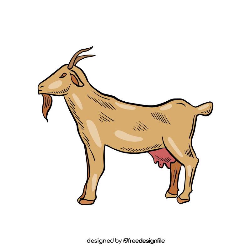 Free goat drawing clipart