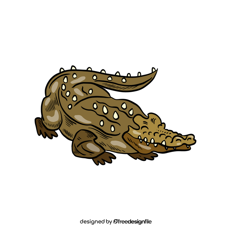 Cartoon crocodile clipart