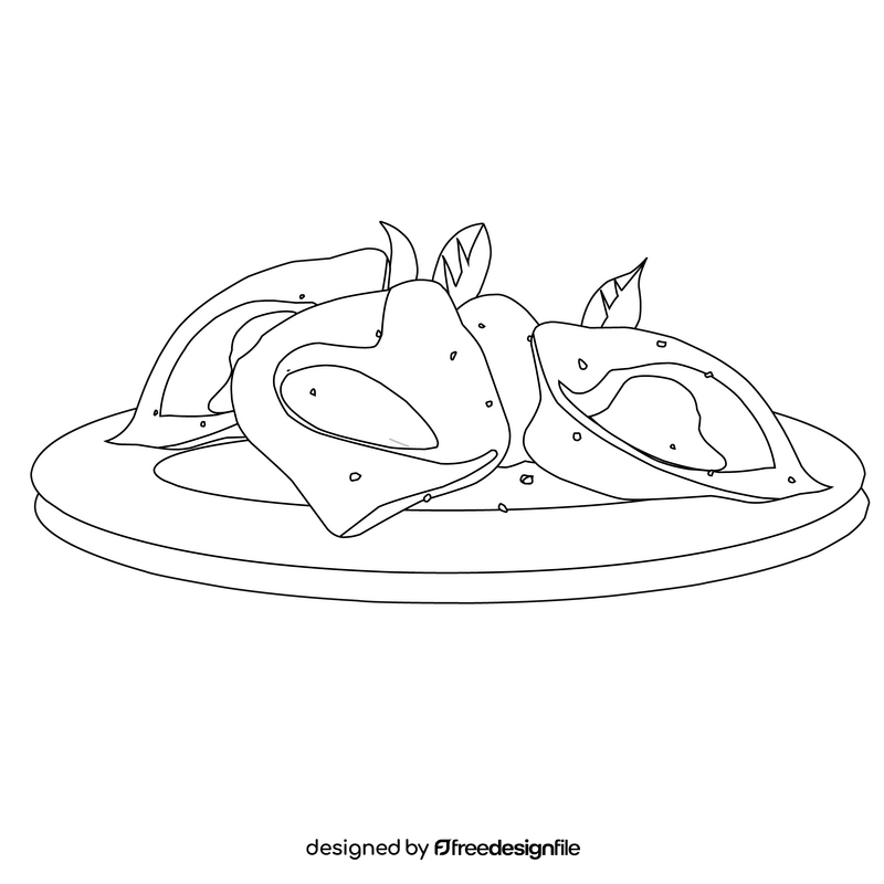 Tortellini black and white clipart