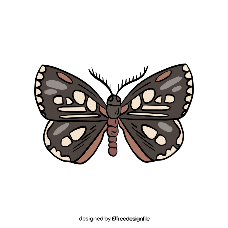 Black butterfly drawing clipart