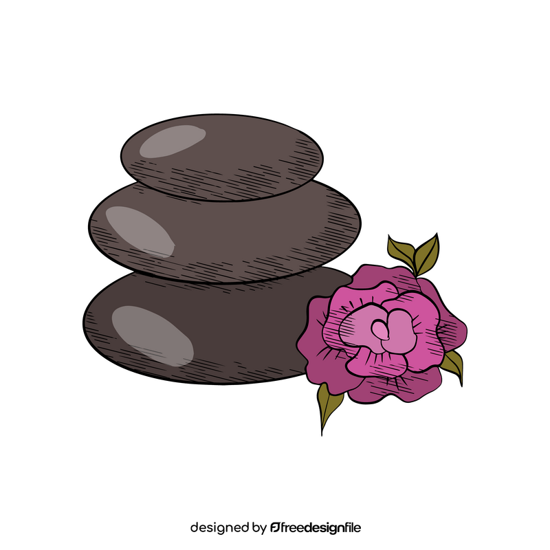 Spa massage stones clipart