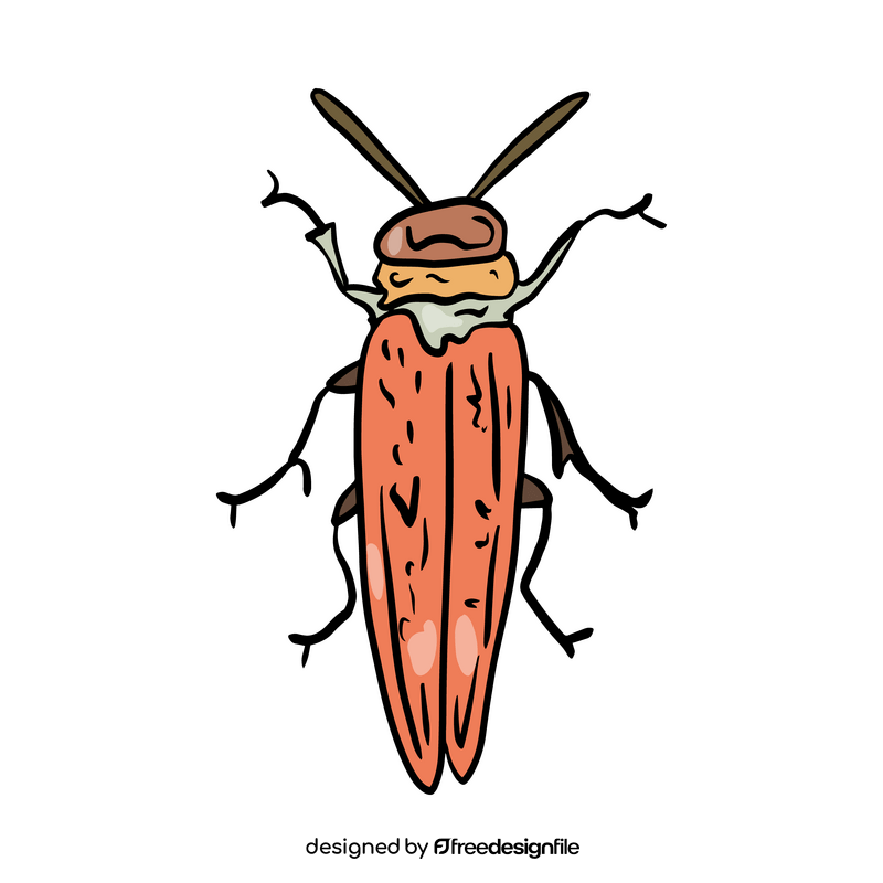 Orange forest bug clipart