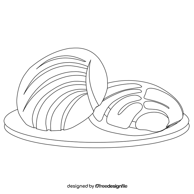 Conchas black and white clipart