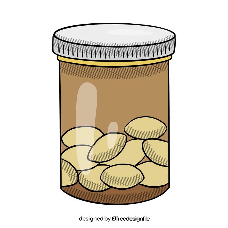 Pill bottle illustration clipart